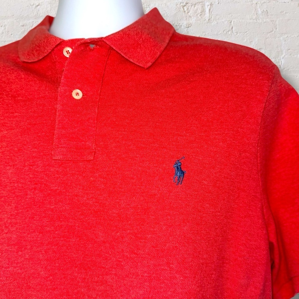 Ralph Lauren Polo Shirt | Classic Fit | Red Heather | Size Large